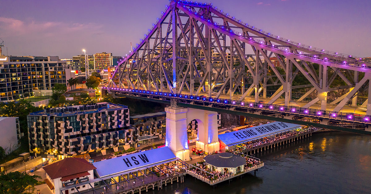 City Twilight Walk, Story Bridge to Howard Smith Wharves